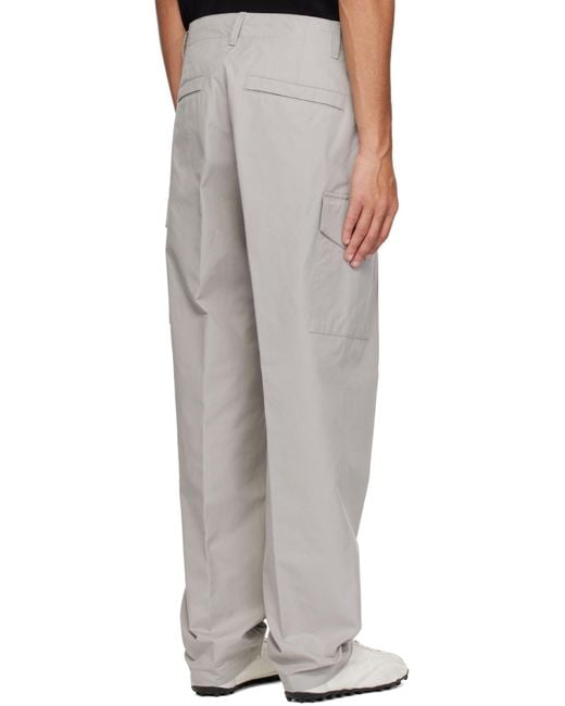 Stone Island Gray Ghost Straight-Leg Cargo Pants for men