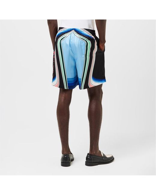 Casablanca Blue Elastic Waist Shorts for men