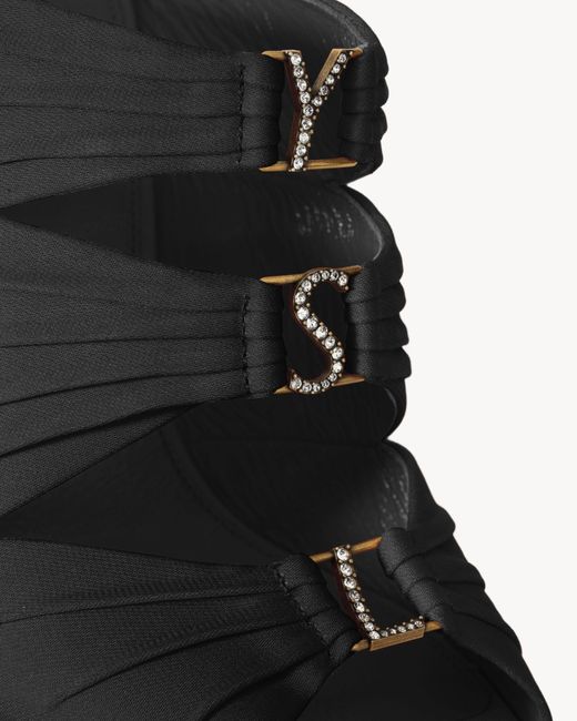 Saint Laurent Black Emilie Mule Sandal