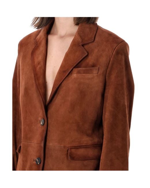 Golden Goose Deluxe Brand Brown Single Breasted Jacket
