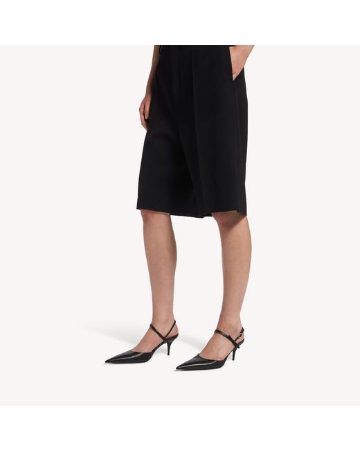 Balenciaga White Avenue Bow Slingback Pumps