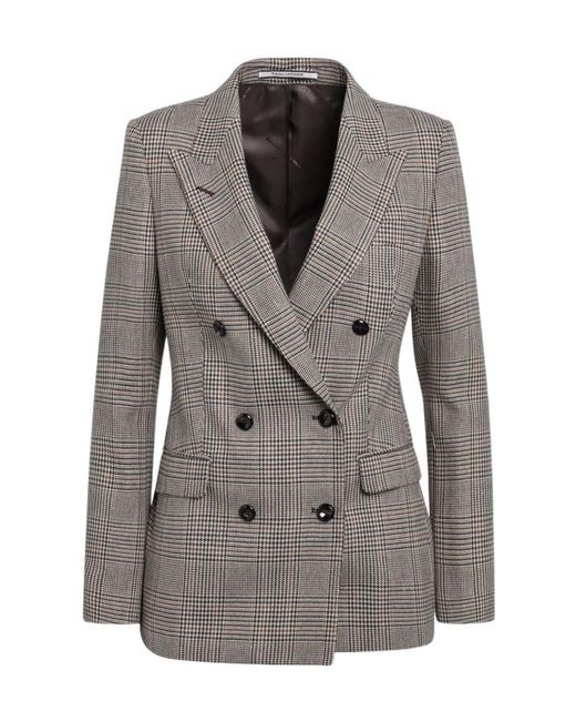 Tagliatore Gray Double-Breasted Blazer