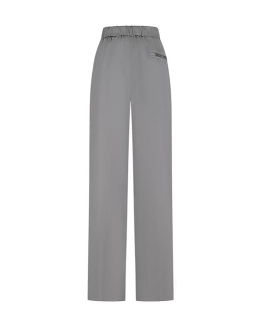 Jil Sander Gray Envers Side-Slits Wide Leg Trousers