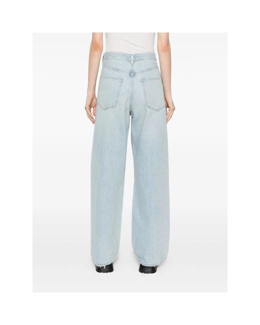 Agolde Blue Wide-Leg Jeans