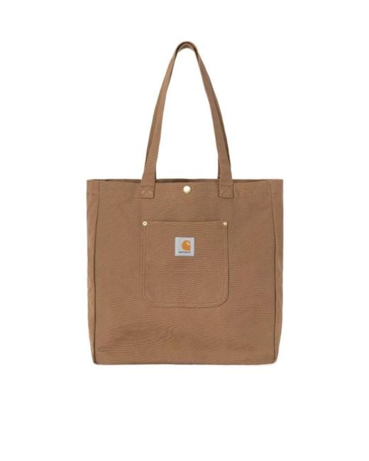 Carhartt Brown Bay Canvas Tote Bag for men