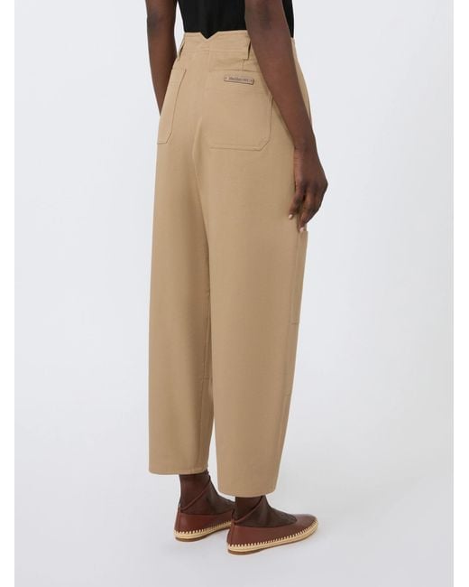Max Mara Natural Autta Pleated High-Waist Pants