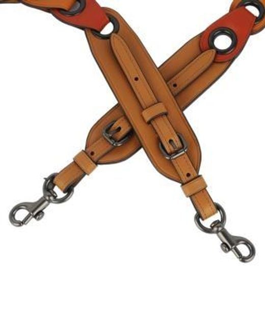 COACH White Logo Shoulder Strap