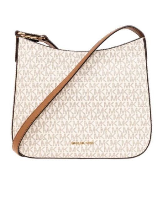 MICHAEL Michael Kors Natural Kensington Monogram-Pattern Shoulder Bag