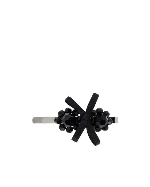 Simone Rocha White Bow Mini Flower Hair Clip