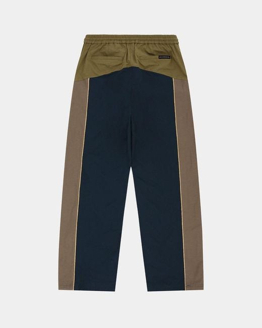 ANDERSSON BELL Blue Color-Blocked Sweatpants for men
