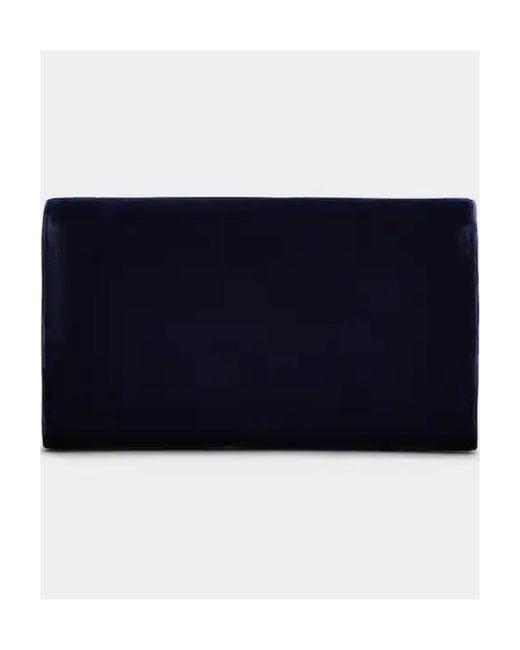 Roger Vivier Blue Flower Strass Buckle Clutch Bag