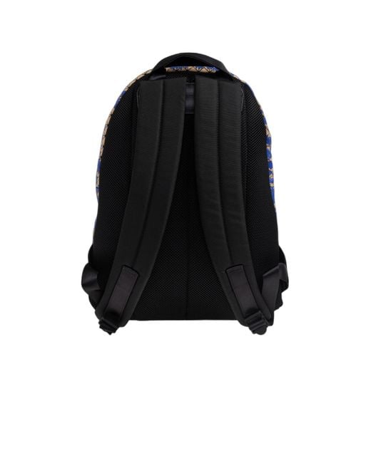 Issey Miyake Blue Geometric Pattern Backpack for men