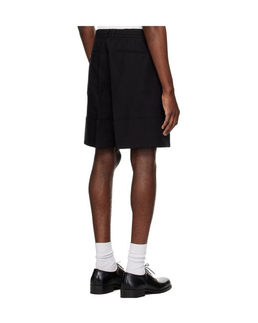 Entire studios Black Cuffed Shorts for men