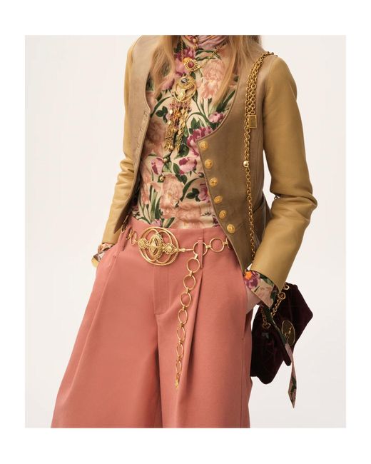 Chloé Pink Chloé High-Waisted Elephant-Leg Shorts