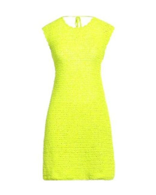 Ganni Yellow Sleeveless Knit Dress