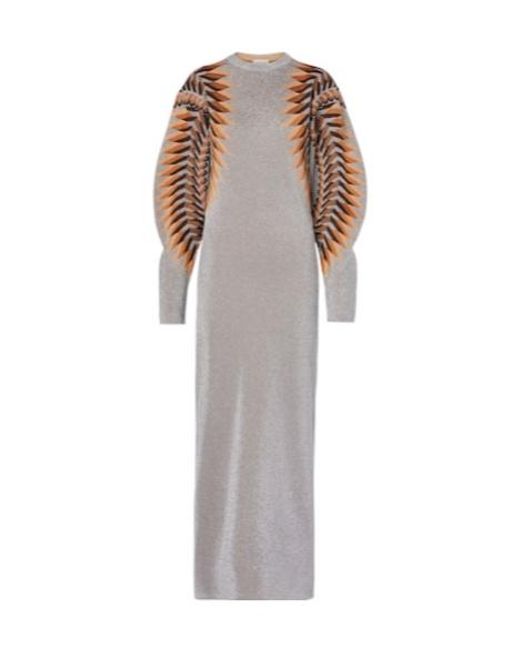 Rabanne Multicolor Lamé Jacquard Maxi Dress