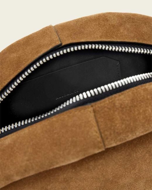 AllSaints Metallic Zippered Shoulder Bag