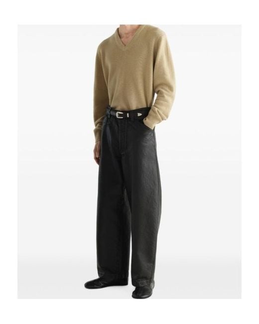 Lemaire Natural V-Neck Sweater for men