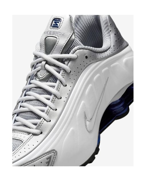 Nike White Shox R4 Lace-Up Sneakers for men