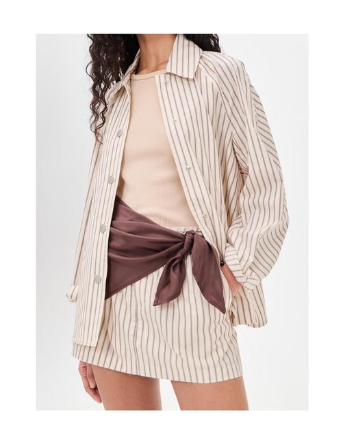 Rag & Bone Natural Long-Sleeved Striped Shirt