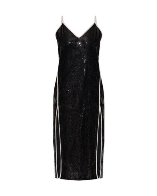 Palm Angels Black Double Slit Sequin Dress