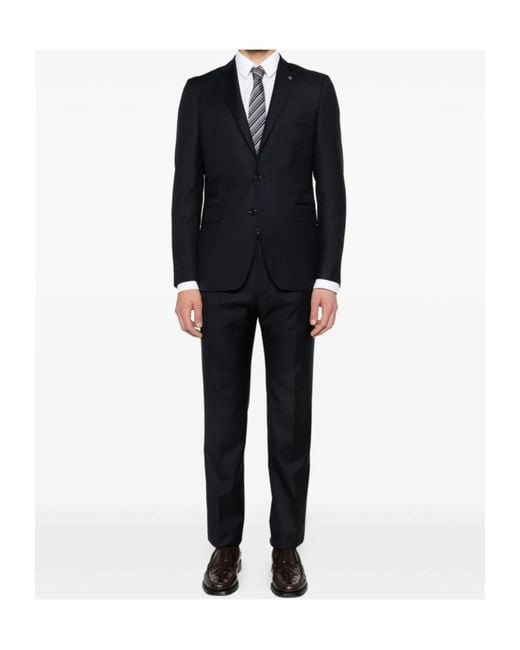 Tagliatore Black Long-Sleeved Suit for men