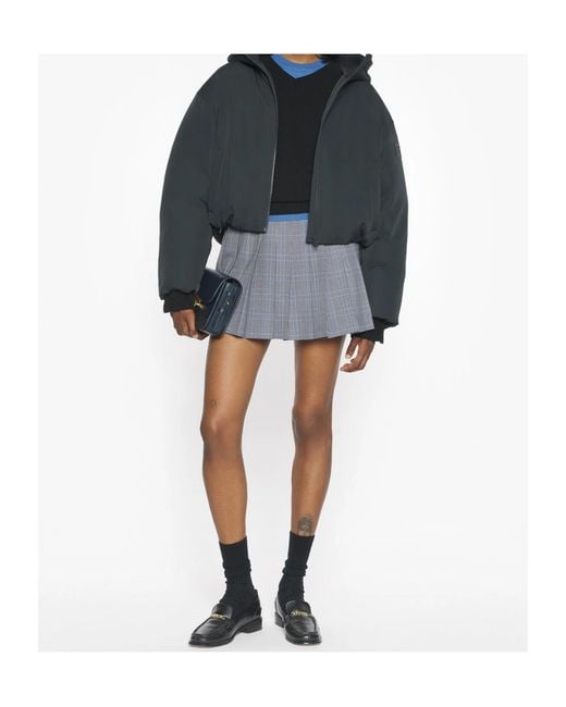 Maison Kitsuné Blue Hooded Zip-Up Puffer Jacket