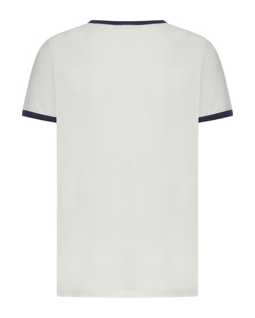 Céline White T-Shirt With Triomphe Logo