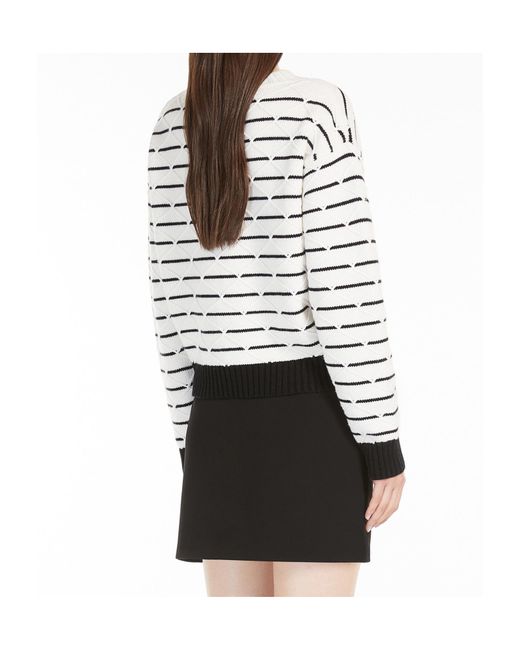 Max Mara White Boxy-Fit Wool And Cashmere Sweater