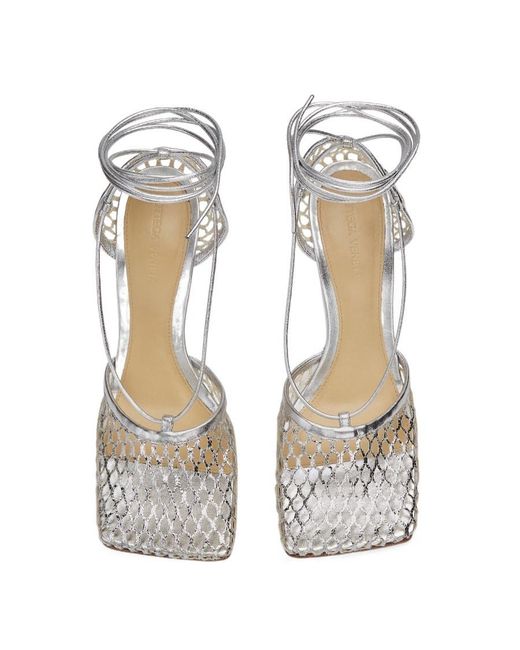 Bottega Veneta White Stretch Sandals