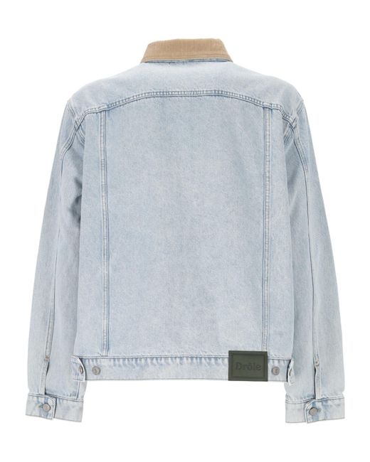 Drole de Monsieur Blue Long-Sleeved Denim Jacket for men