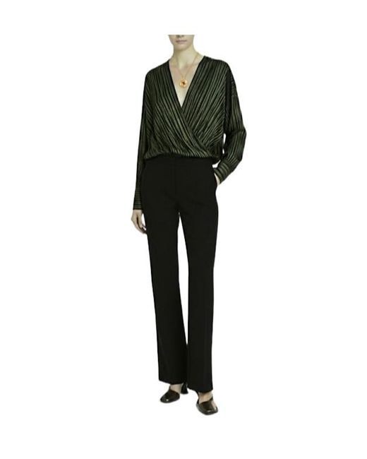 Dries Van Noten Black Portias Wide Leg Wool Pants
