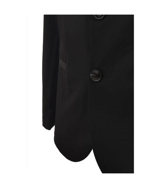 ARMANI EXCHANGE Black Single-Breasted Blazer for men