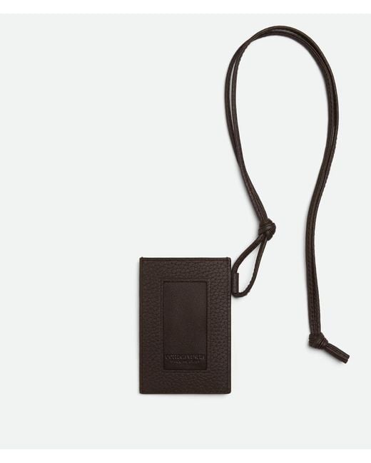 Bottega Veneta Black Intrecciato Badge Holder for men