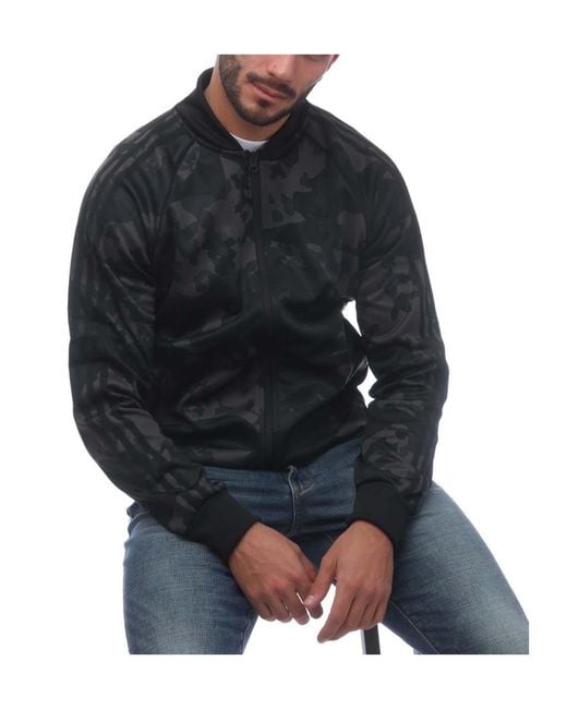 Adidas Originals Black Simple Camouflage Jacket for men