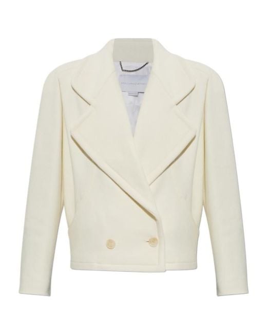 Stella McCartney White Double-Breasted Coat
