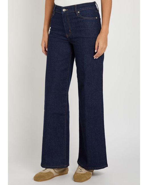 FRAME Blue Le Slim Palazzo Wide-Leg Jeans