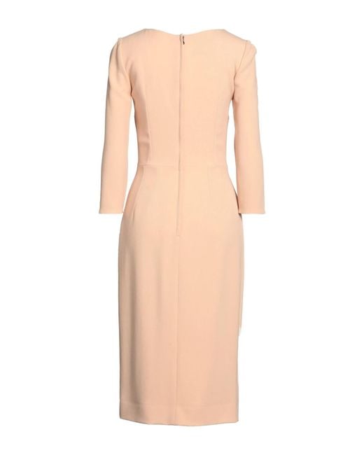 Dolce & Gabbana Natural V-Neck Slim-Fit Dress