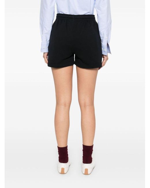 Maison Kitsuné Black Maison Kitsuné Baby Fox-Patch Drawstring Shorts