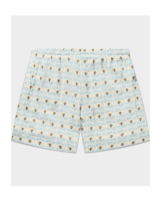 BALR Blue Elastic Waist Shorts for men