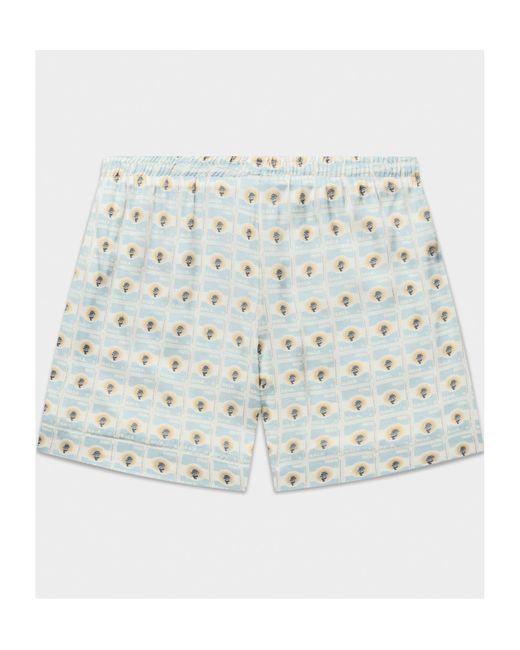 BALR Blue Elastic Waist Shorts for men