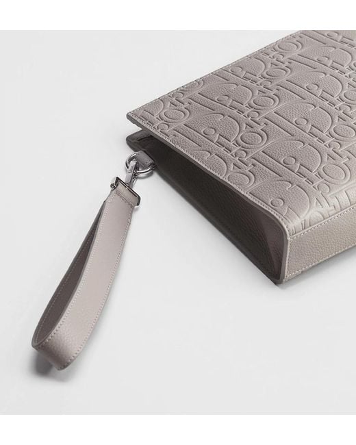 Dior Gray A5 Triangle Pouch for men