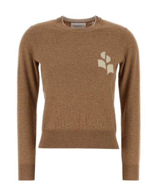 Isabel Marant Brown Graphic-Detail Sweater