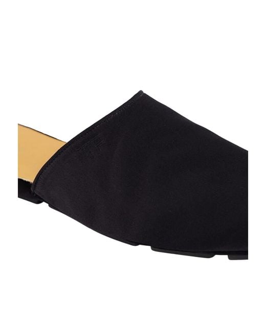 Tom Ford Black Satin Slippers