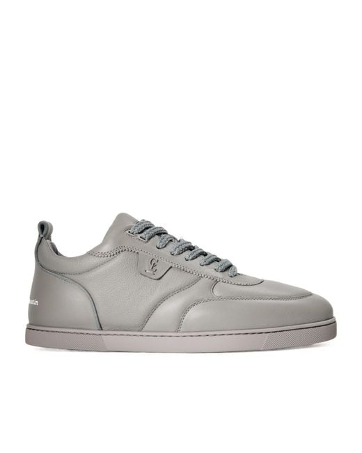 Christian Louboutin Gray Low-Top Sports Shoes for men