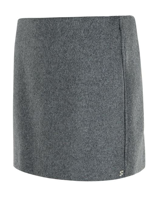 Sportmax Gray Poggio Mini Skirt