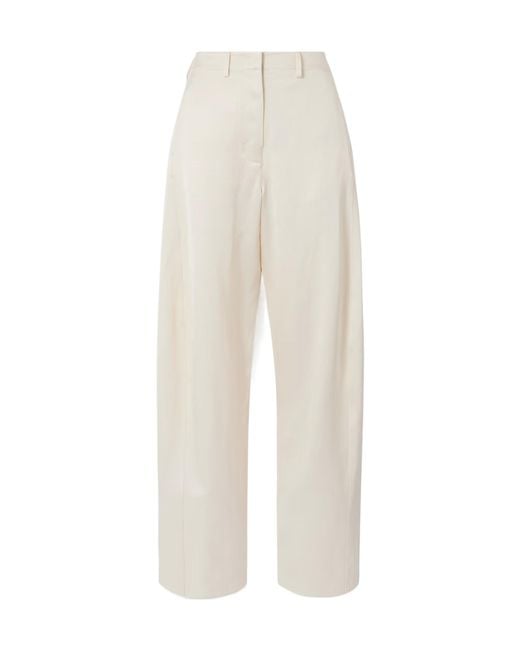 Magda Butrym White Low Waist Relaxed Trousers
