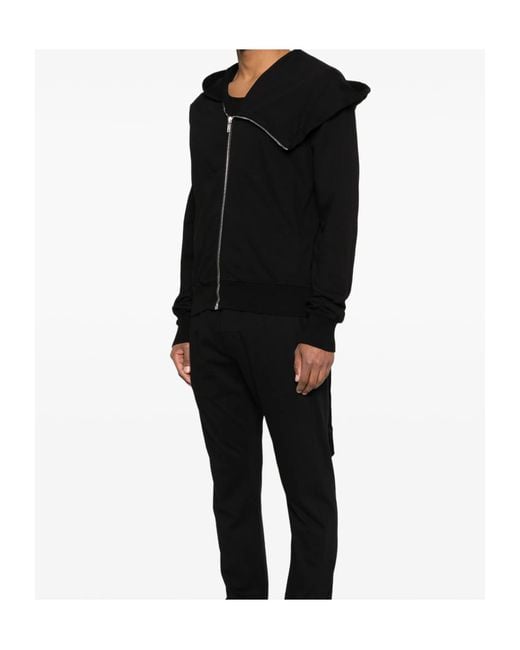 Rick Owens Black Mountain Zip-Up Hoodie for men