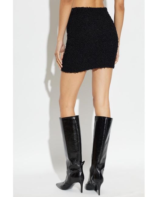 Balmain Black Logo Skirt
