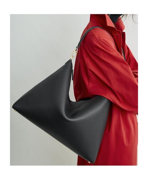 Totême Black Totême Zip-Up Shoulder Bag